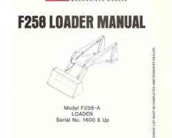 Farmhand 1PD141779 Operator Manual - F258-A Loader (mounted, eff sn 1600, 1979)