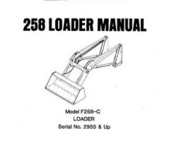 Farmhand 1PD141883 Operator Manual - F258-C Loader (mounted, eff sn 2955, 1983)