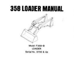Farmhand 1PD143884 Operator Manual - F358-B Loader (mounted, eff sn 3700, 1984)