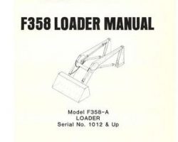 Farmhand 1PD143983 Operator Manual - F358-A Loader (mounted, eff sn 1012, 1983)