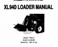 Farmhand 1PD1601092 Operator Manual - F495-C XL940 Loader (mounted, eff sn 1601, 1992)