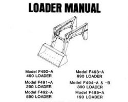 Farmhand 1PD160788 Operator Manual - F490-A / F491-A / F492-A / F493-A / F494-A -B / F495-A