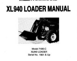 Farmhand 1PD160793 Operator Manual - F495-C XL940 Loader (mounted, eff sn 1851, 1993)