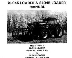 Farmhand 1PD164694 Operator Manual - F495-D XL945 (eff sn 3001) / SL945 (eff sn 10001) Loader (1994)