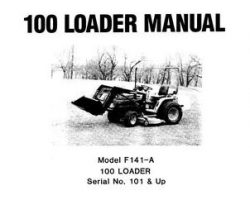 Farmhand 1PD166988 Operator Manual - F141-A Loader (100, mounted, eff sn 101, 1988)