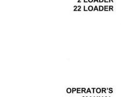 Farmhand 1PD171496 Operator Manual - 2 / 22 Loader (2-C serial 26141 & up / 22-C serial 26966 & up)