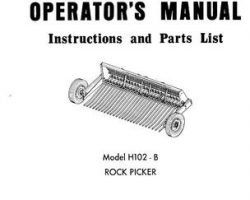 Farmhand 1PD2091071 Operator Manual - H102-B Rock Picker (1971)