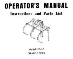 Farmhand 1PD211869 Operator Manual - H114-C Grapple Fork (1969)