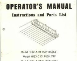 Farmhand 1PD214970 Operator Manual - H126-A / H132-A Hay Basket / H129-C / H133-C Push Off (1970)