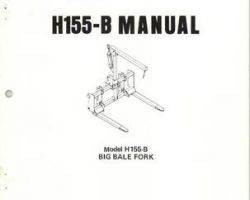 Farmhand 1PD226380 Operator Manual - H155-B Big Bale Fork (1980)