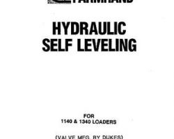 Farmhand 1PD236792 Operator Manual - 1140 / 1340 Loader (hydraulic self-leveling, 1992)