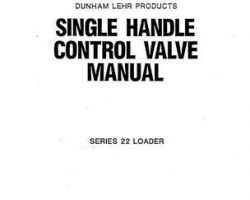 Farmhand 1PD241486 Operator Manual - 22 Loader (single handle control valve)
