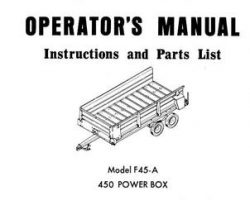 Farmhand 1PD4091068 Operator Manual - F45-A Power Box (450, 1968)