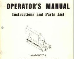 Farmhand 1PD412866 Operator Manual - H317-A Spreader Feeder (attachment, eff sn 1789, 1966)
