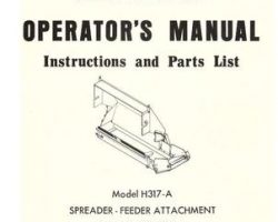 Farmhand 1PD412872 Operator Manual - H317-A Spreader Feeder (attachment, eff sn 267, 1972)