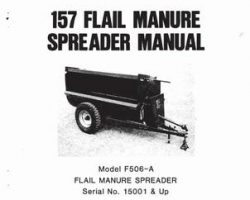 Farmhand 1PD4211082 Operator Manual - F506-A 157 Flail Spreader (manure, eff sn 15001, 1982)
