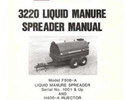 Farmhand 1PD428983 Operator Manual - F508-A 3220 Liquid Spreader (eff 1001) / H400-A Injector (1983)