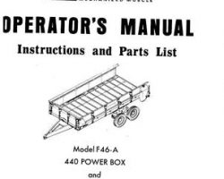 Farmhand 1PD435771 Operator Manual - F46-A Power Box (440, eff sn 1789, 1971)