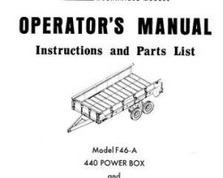 Farmhand 1PD435870 Operator Manual - F46-A Power Box (440, eff sn 1682, 1970)