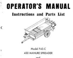 Farmhand 1PD5001269 Operator Manual - F43-C Manure Spreader (1969)