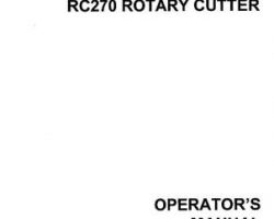 Farmhand 1PD504498 Operator Manual - RC270 Rotary Cutter (1998)