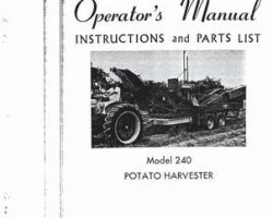 Farmhand 1PD614765 Operator Manual - 240 Potato Harvester (1965)