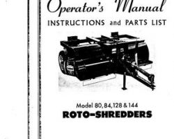 Farmhand 1PD615965 Operator Manual - 128 / 144 / 80 / 84 Roto-Shredder (1965)
