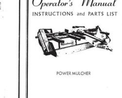 Farmhand 1PD617465 Operator Manual - Power Mulcher (1965)