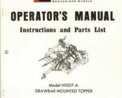 Farmhand 1PD622673 Operator Manual - F808-A Beet Harvester (multi row, eff sn 725, 1973)