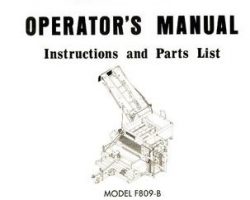 Farmhand 1PD6241169 Operator Manual - F809-B Direct Lifter Loader (eff sn 100, 1969)