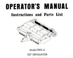 Farmhand 1PD628573 Operator Manual - F810-A Defoliator (132 inch, eff sn 215, 1973)