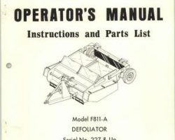 Farmhand 1PD631572 Operator Manual - F811-A Defoliator (eff sn 227, 1972)