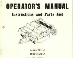 Farmhand 1PD631573 Operator Manual - F811-A Defoliator (eff sn 316, 1973)