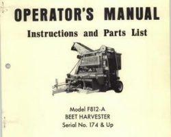 Farmhand 1PD632975 Operator Manual - F812-A Beet Harvester (eff sn 174, 1975)