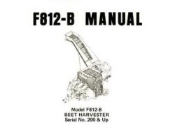 Farmhand 1PD632976 Operator Manual - F812-B Beet Harvester (eff sn 200, 1976)