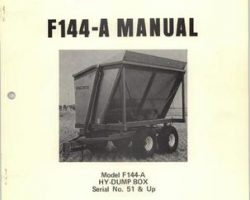 Farmhand 1PD644477 Operator Manual - F144-A Hy Dump Box (eff sn 51, 1977)
