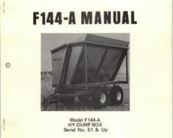 Farmhand 1PD644876 Operator Manual - F144-A Hy Dump Box (eff sn 51, 1977)