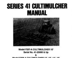 Farmhand 1PD666792 Operator Manual - F207-A / F208-A Cultimulcher (eff 41-25000, 1992)