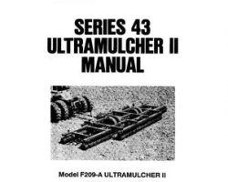 Farmhand 1PD6691190 Operator Manual - F209-A 43 Series Ultramulcher 2 (21 - 25 ft, eff sn 25000, 1990)