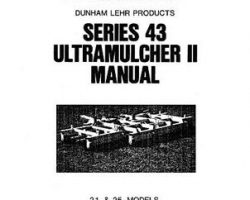 Farmhand 1PD669683 Operator Manual - 43 Series Ultramulcher (D/L 21 ft - 25 ft, prior sn 24999, 1983)