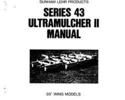 Farmhand 1PD670683 Operator Manual - 43 Series Ultramulcher 2 (D/L 30 ft wing, prior sn 24999, 1983)