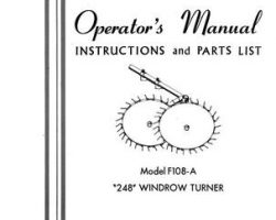 Farmhand 1PD7041166 Operator Manual - F108-A Windrow Turner (248, 1966)