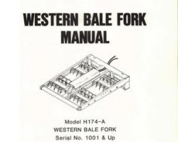Farmhand 1PD715782 Operator Manual - H174-A Bale Fork (Western, eff sn 1001, 1982)