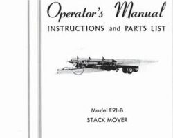 Farmhand 1PD727666 Operator Manual - F91-B Hay Stackmover (1966)