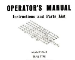 Farmhand 1PD729770 Operator Manual - F106-B Chain Stackmover (trail type, eff sn 369, 1970)