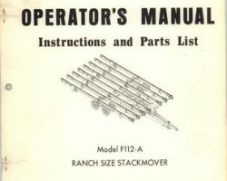 Farmhand 1PD730669 Operator Manual - F112-A Hay Stackmover (ranch size, 1969)