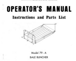 Farmhand 1PD735371 Operator Manual - F79-A Bale Buncher (1971)