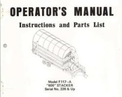 Farmhand 1PD738475 Operator Manual - F117-A Hay Stacker (600, eff sn 226, 1975)