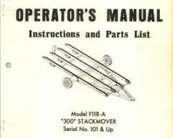Farmhand 1PD748474 Operator Manual - F118-A Hay Stackmover (300, eff sn 101, 1974)