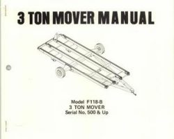 Farmhand 1PD748977 Operator Manual - F118-B Hay Mover (3 ton, eff sn 500, 1977)
